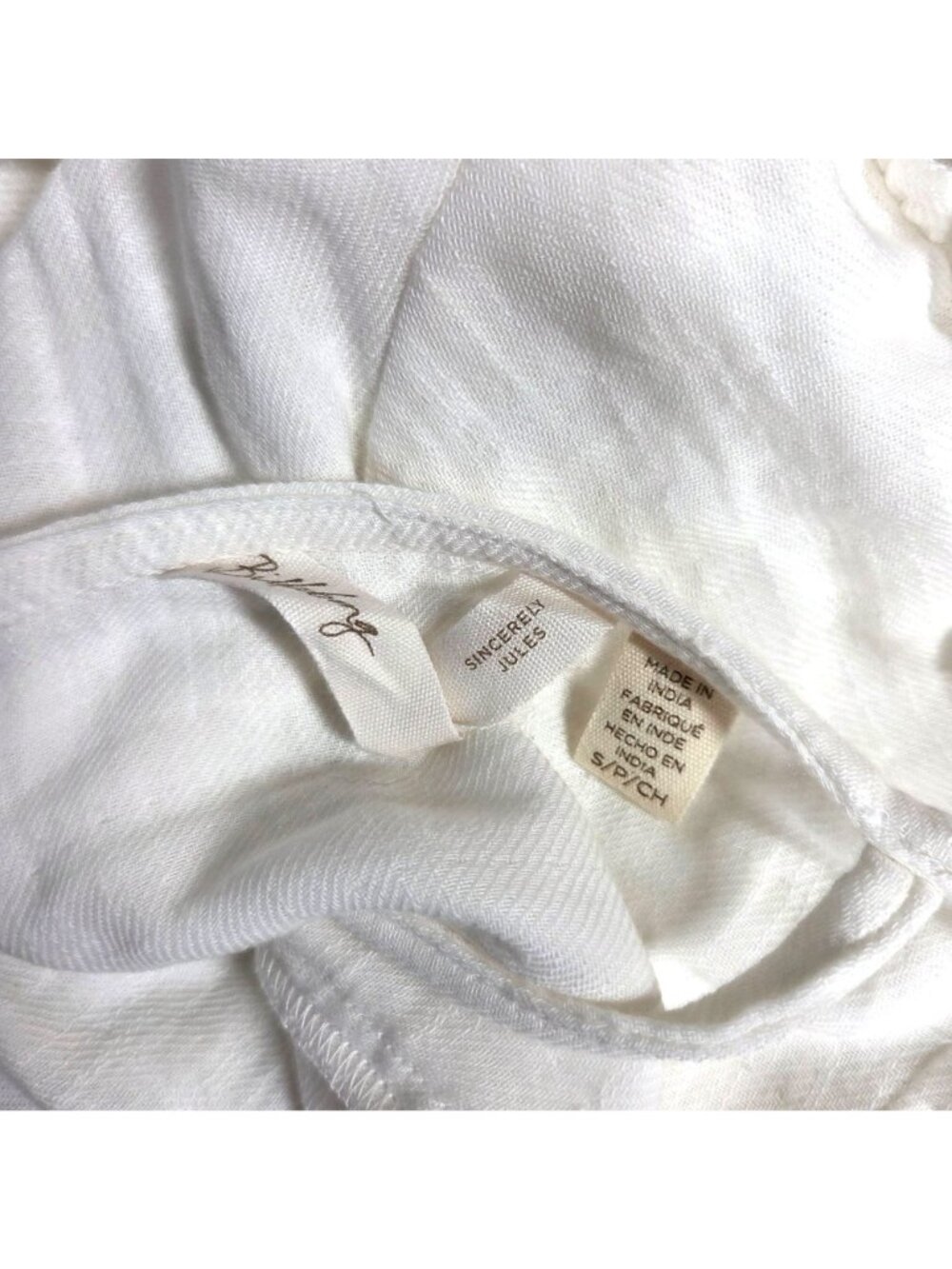 Billabong x Sincerely Jules Dress Small White Lovers Wish Boho Cowgirl NEW - Picture 11 of 14